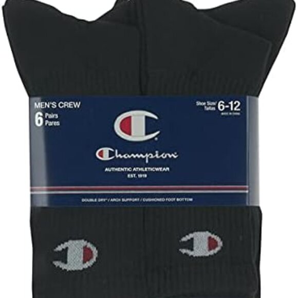 Champion Other - NEW😱😱😱Champion mens Crew Socks – Moisture-wicking Athletic Socks (Size 6-12)